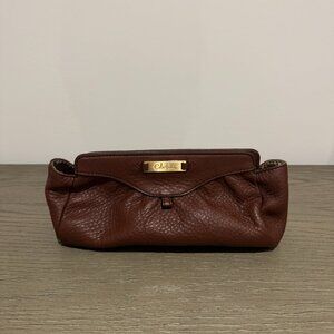 COLE HAAN Brown Leather Small Brown Clutch